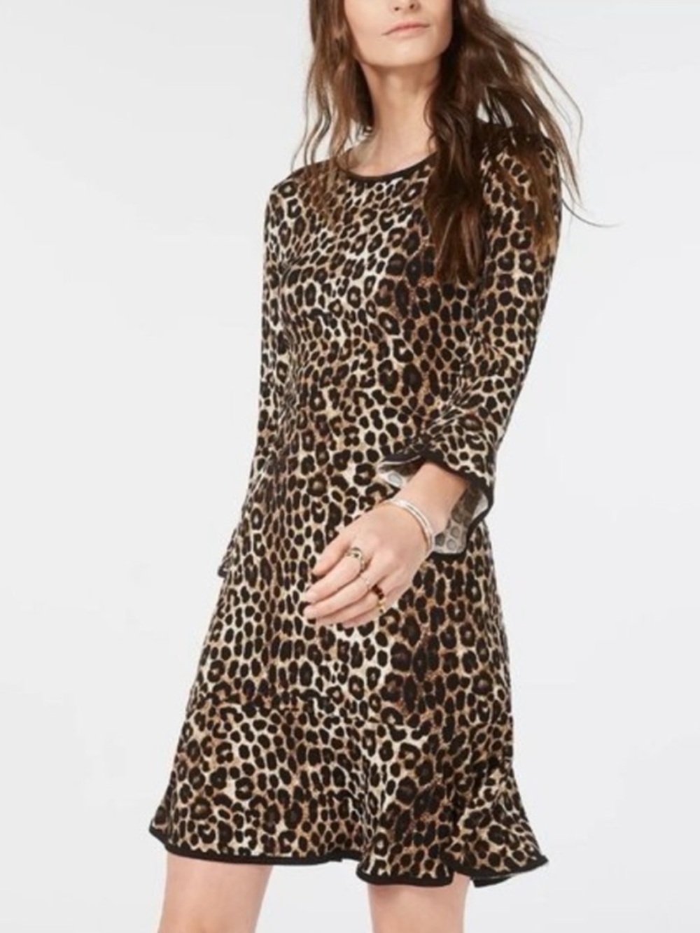 MICHAEL MICHAEL KORS Leopard Print Bell-Sleeve Dress - 2x